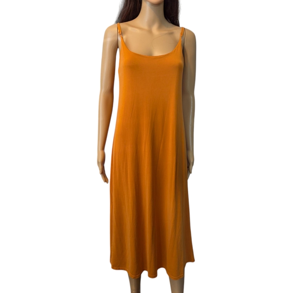 Lulu's Burst Of Brightness Orange Column Midi Dress, Size XS (Runs Large)